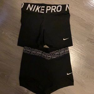 2 Nike Pro dri-fit shorts